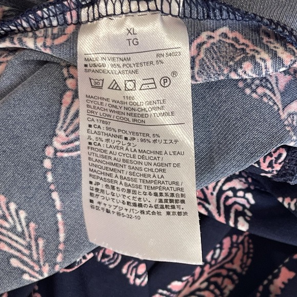 Banana Republic Wrap Dress Womens XL Blue Pink Floral Dark Cottagecore Pockets - Picture 7 of 14